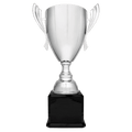 Silver Completed Metal Cup Trophy on Black Royal 2 26 1/2
