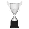 Silver Completed Metal Cup Trophy on Black Royal 25 1/4