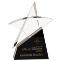 Clear Crystal Outline Star on Black 9 1/2