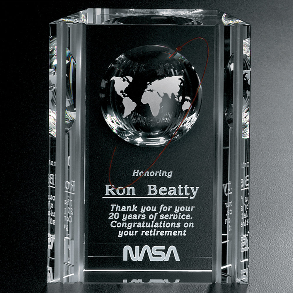Capricorn Global Award 6"; sample personalization shown