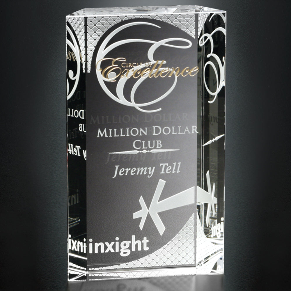 Carlyle Award 8"; sample personalization shown