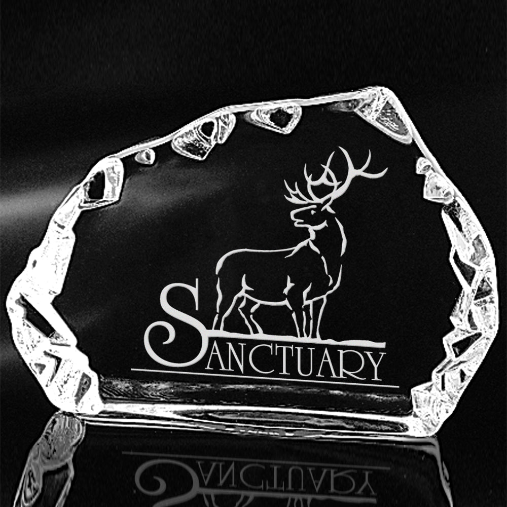 Carved Iceberg Horizontal 7" W; sample personalization shown