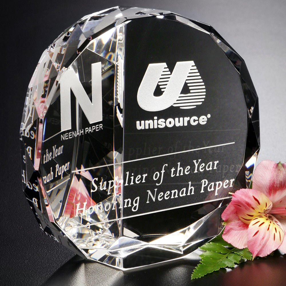 Cascata Award 3" Dia.; sample personalization shown