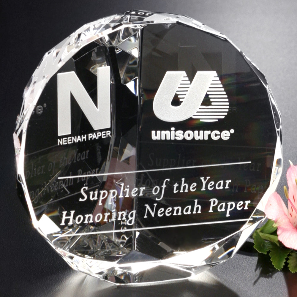 Cascata Award 4" Dia.; sample personalization shown