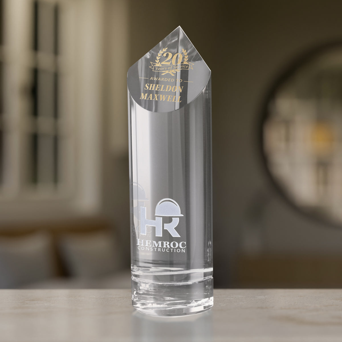 Cavalier Award 10"; sample personalization shown
