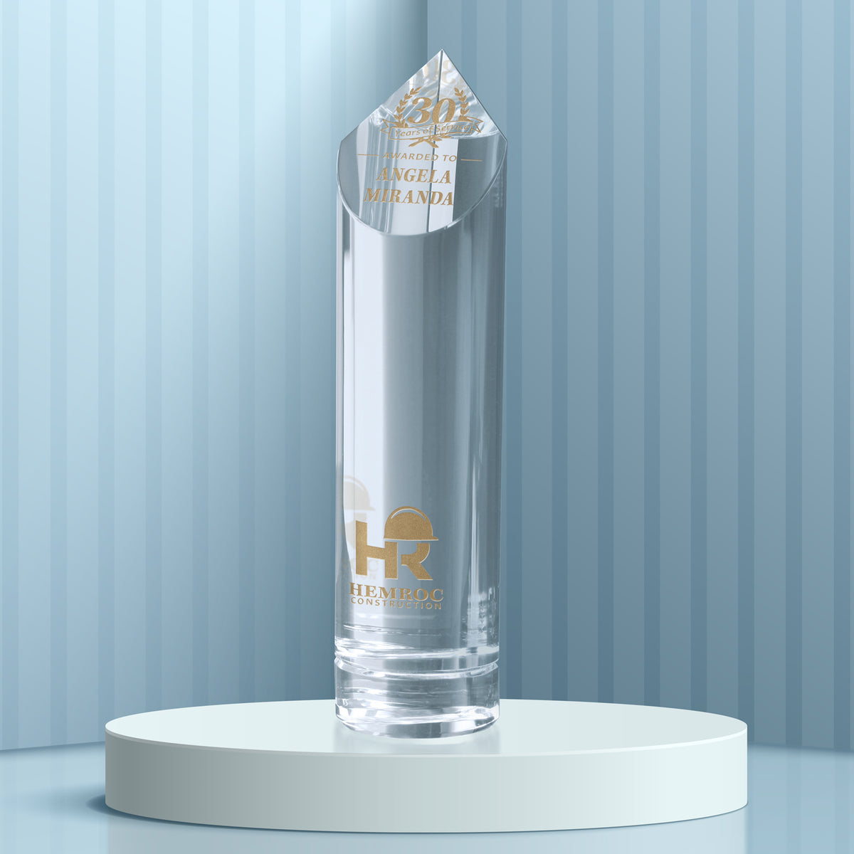 Cavalier Award 12"; sample personalization shown