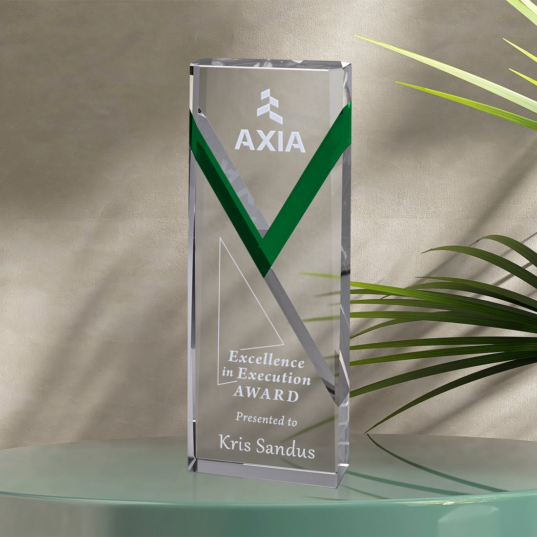 Celebrate Green Award 8-1/4"; sample personalization shown