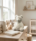 Ceramic Teddy Bear Bank - White