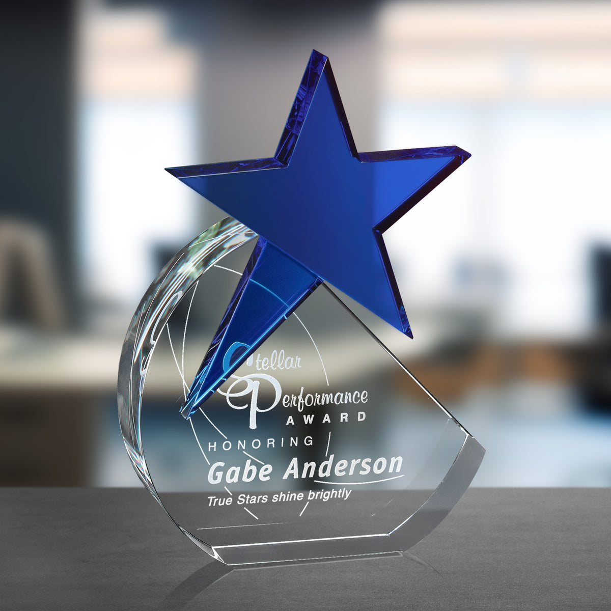 Cerulean Star 7-1/2"; sample personalization shown