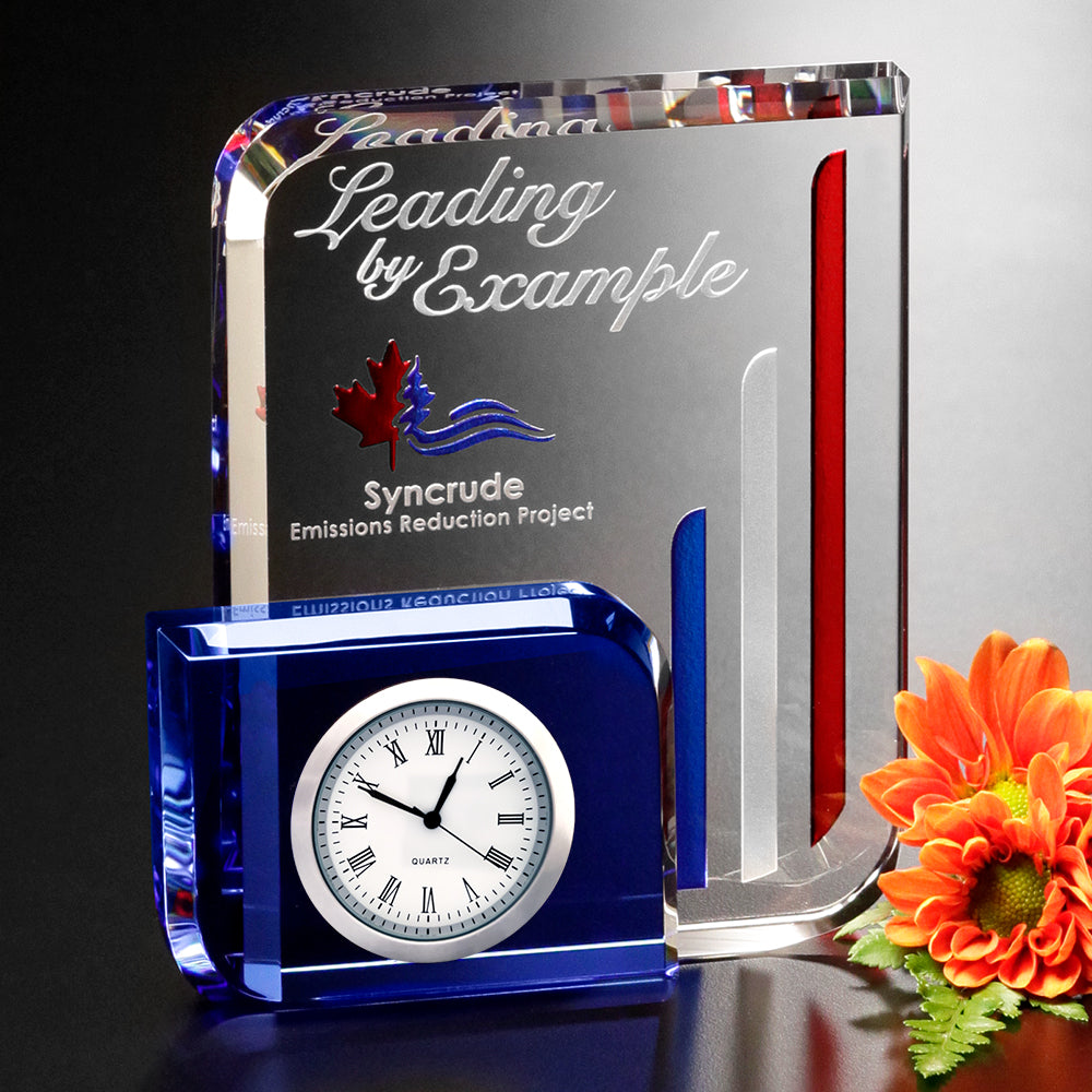 Chesterfield Clock 5"; sample personalization shown