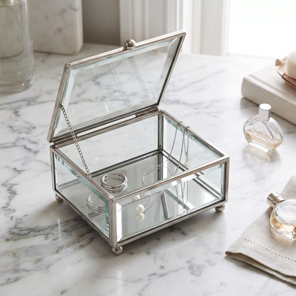 Claro Hinged Glass Box, 3.5"