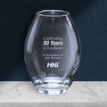 Clear Barrel Vase 10-1/2