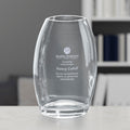 Clear Oval Vase 8-1/2