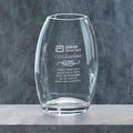 Clear Oval Vase 10-1/2