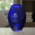 Cobalt Barrel Vase 8-1/2