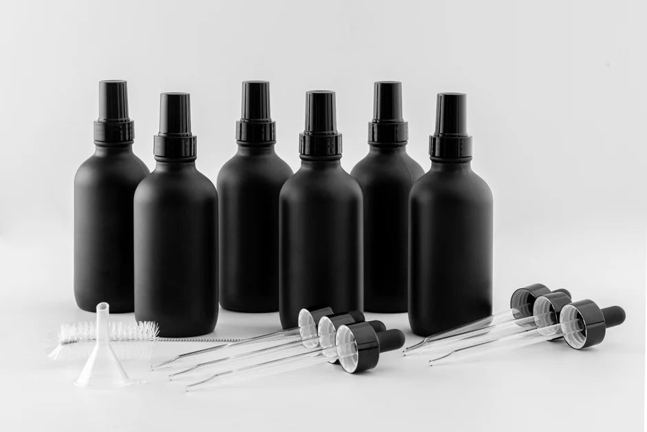 Black Atomizer / Eye Dropper Set 