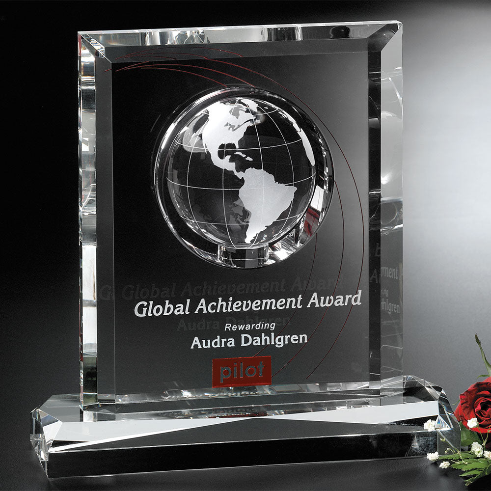 Columbus Global Award 7"; sample personalization shown