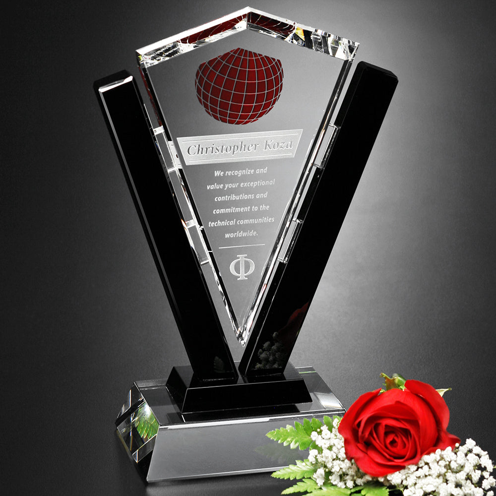 Conquest Award 8"; sample personalization shown