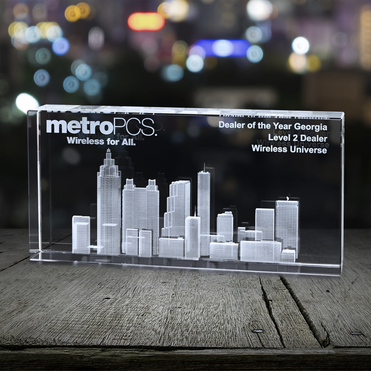 Cooper Rectangle 10" x 5" x 2"; sample personalization shown