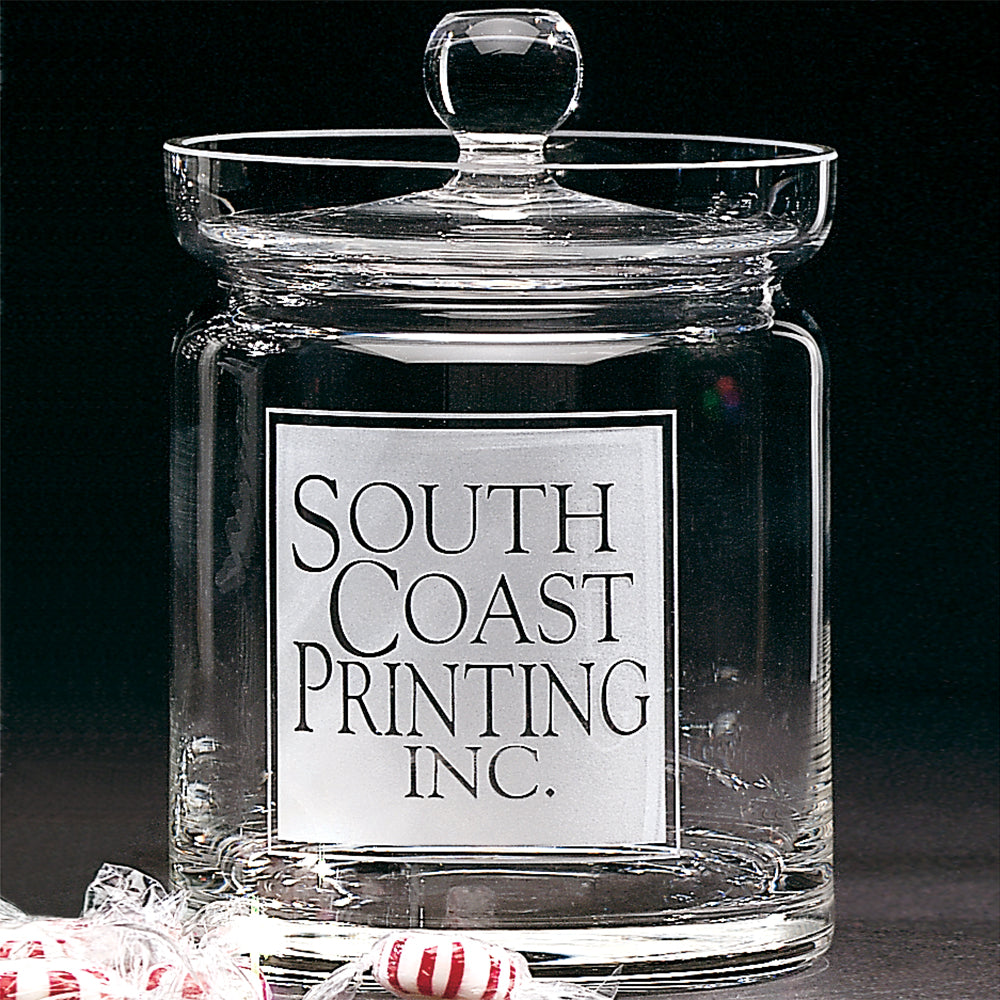 Cranbrook Biscuit Barrel 6-1/2"; sample personalization shown