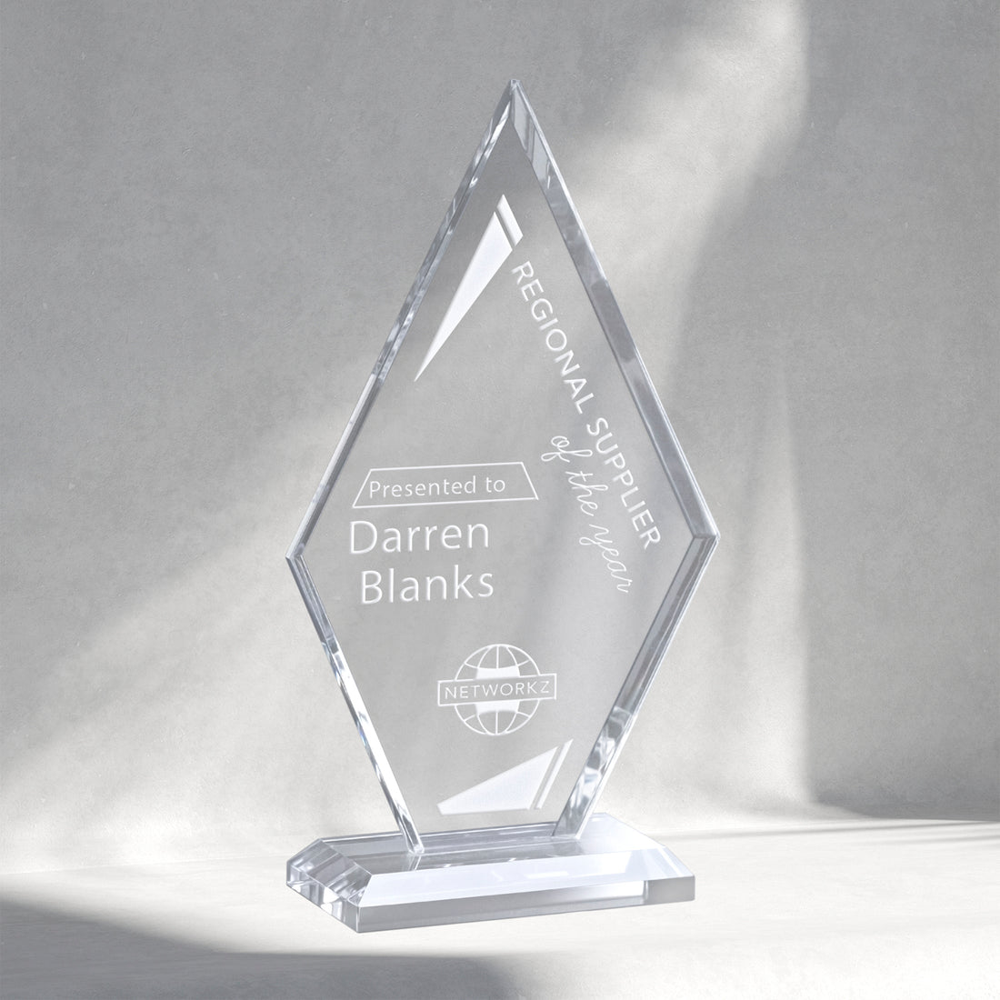 Crosby Diamond 6"; sample personalization shown