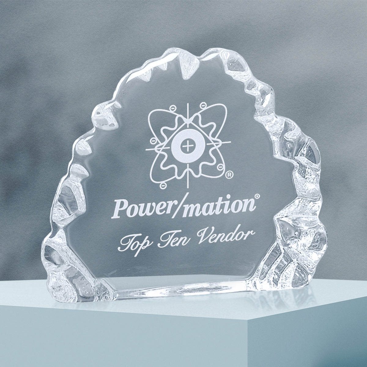 Crystal Iceberg 4"; sample personalization shown