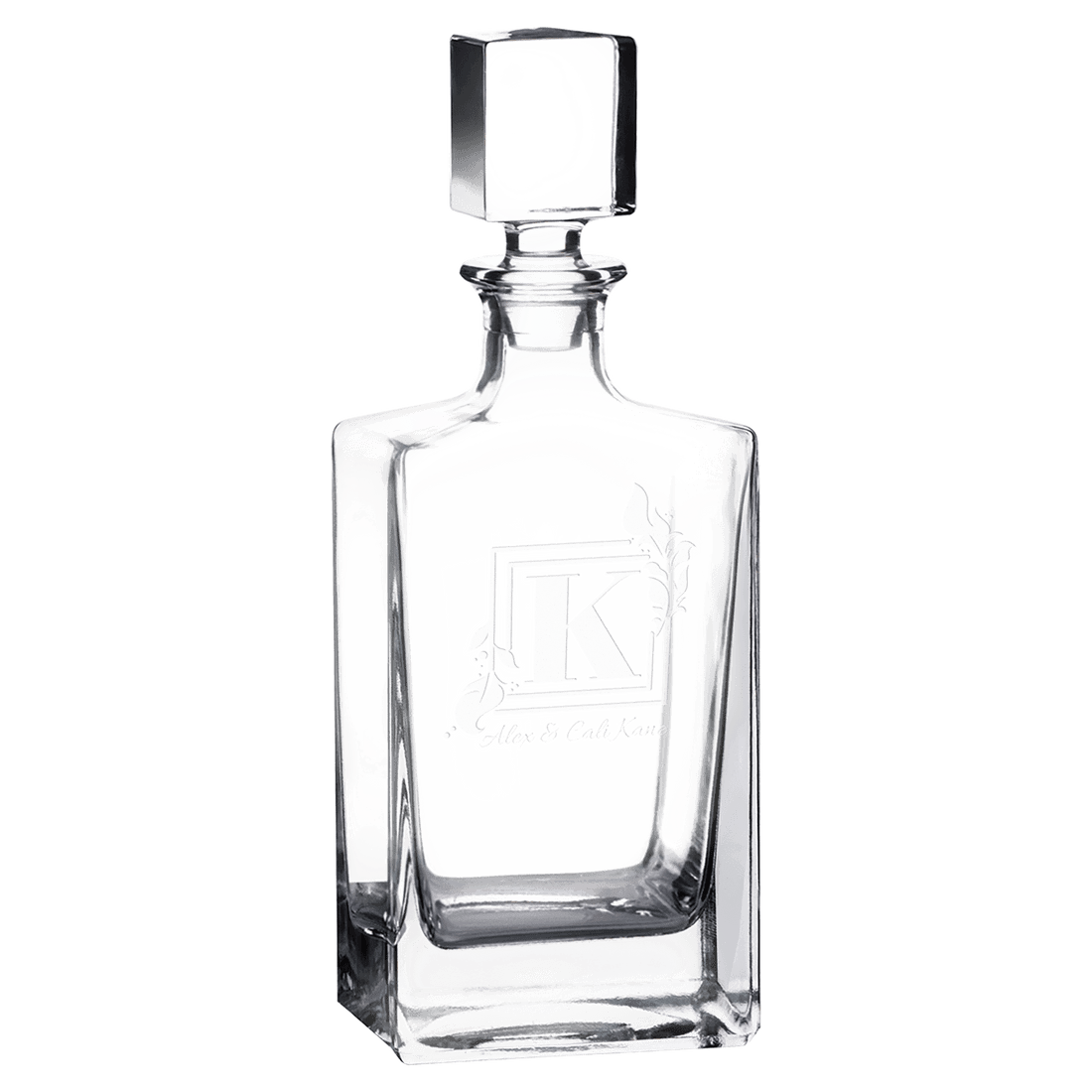 810ml Rectangle Glass Decanter with Printed Gift Box