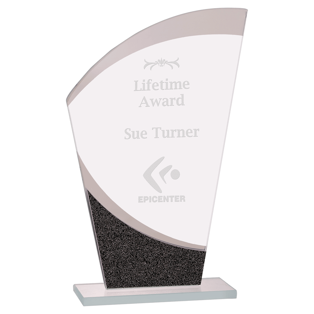 7 1/4" Wave Designer Glass Award