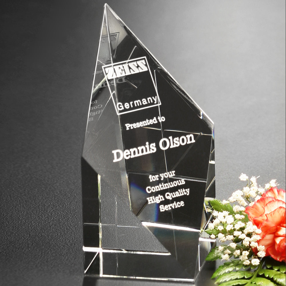 Diamond Spire 6"; sample personalization shown