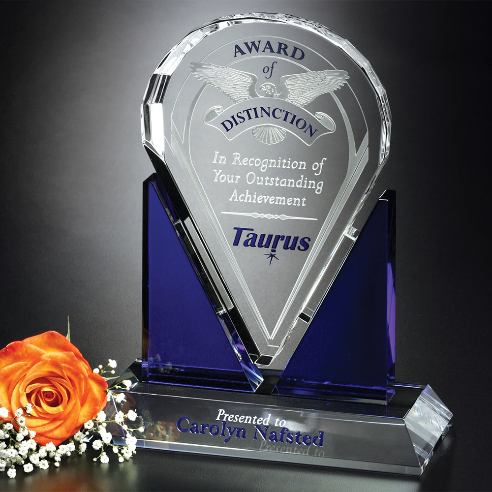 Distinction Award 8-1/2"; sample personalization shown