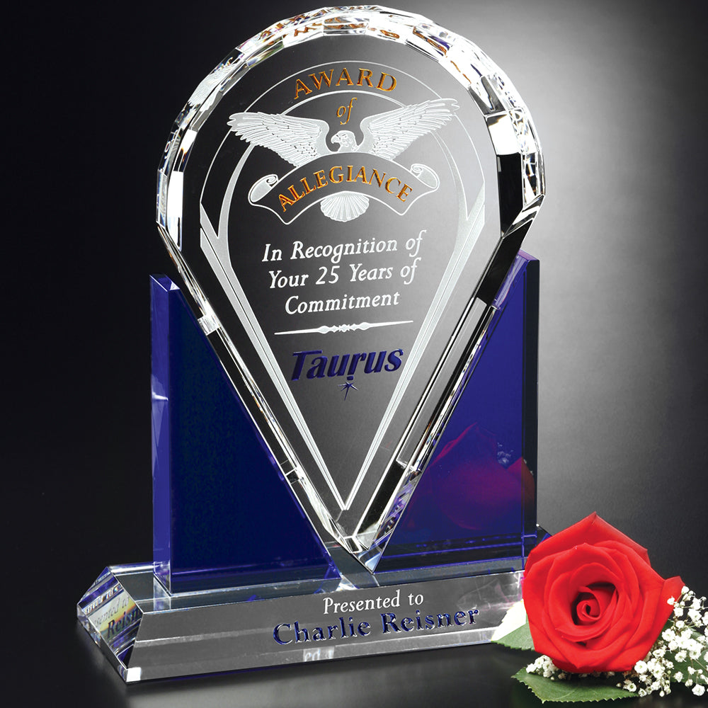 Distinction Award 9"; sample personalization shown