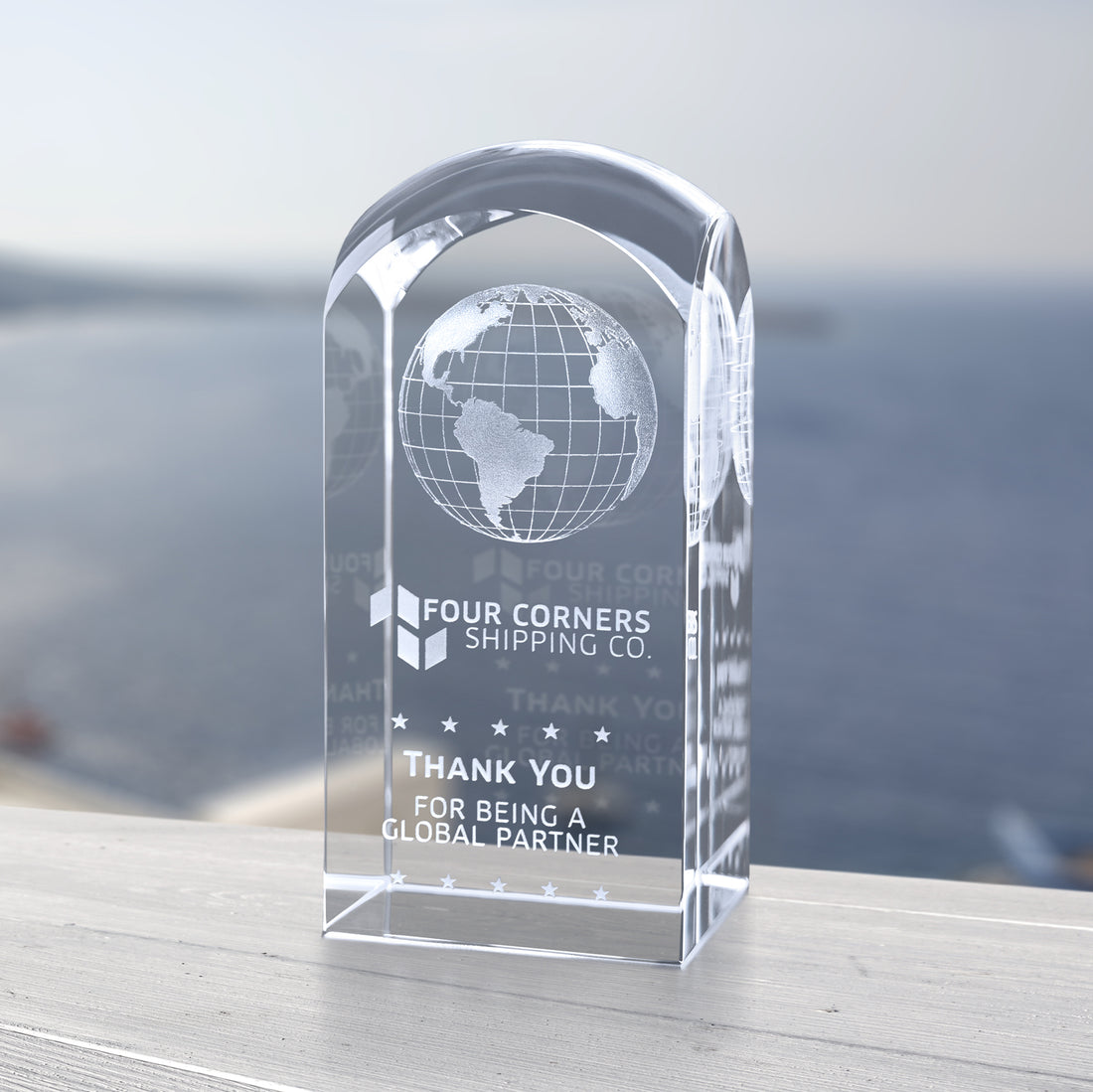 Dome Award 4"; sample personalization shown