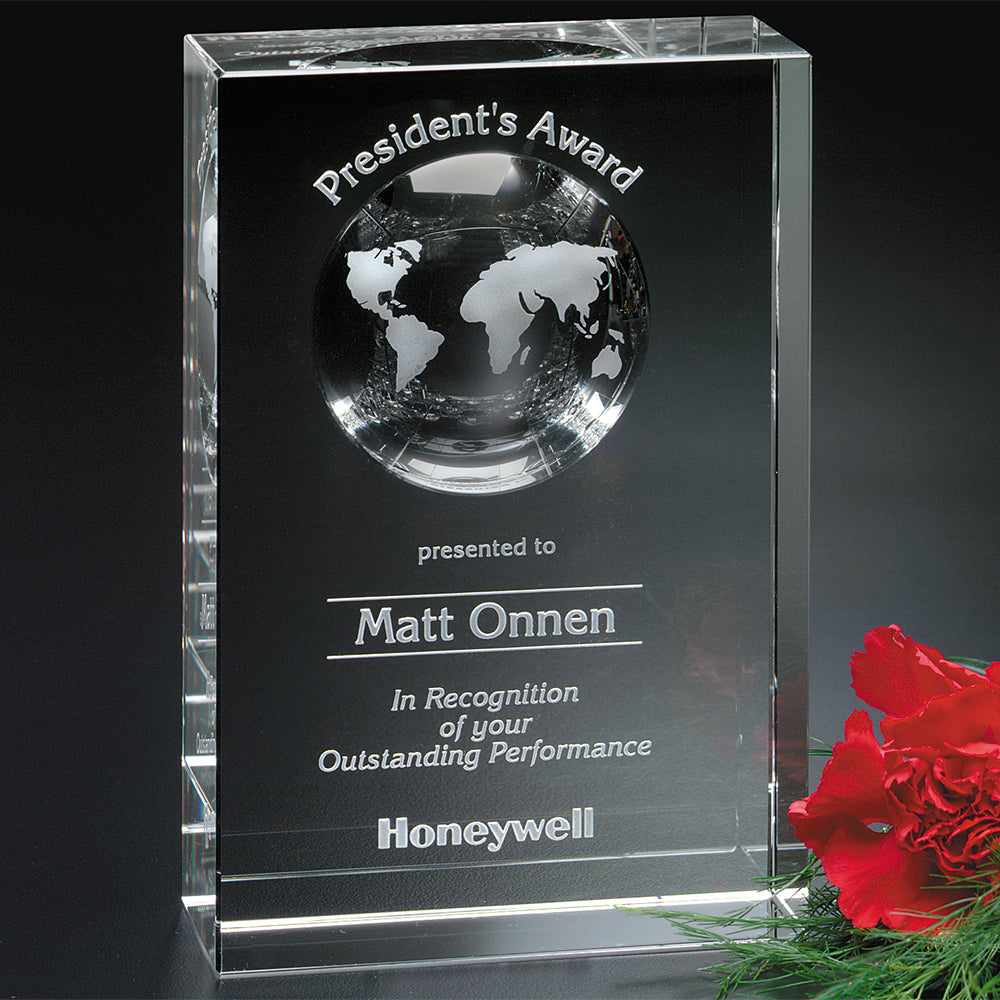 Drake Global Award 6"; sample personalization shown