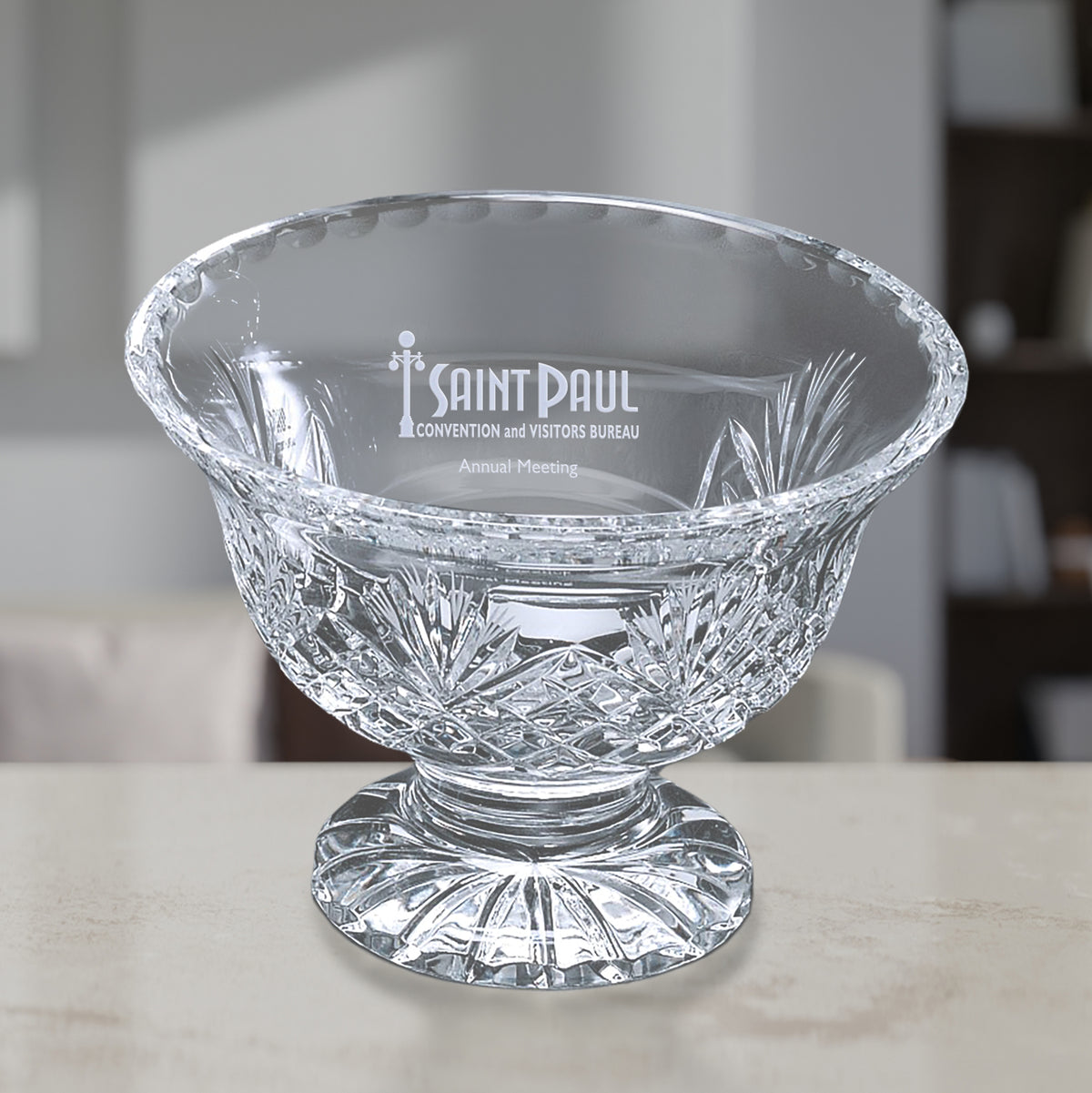 Durham Footed Trophy Bowl 7-1/2" Dia.; sample personalization shown