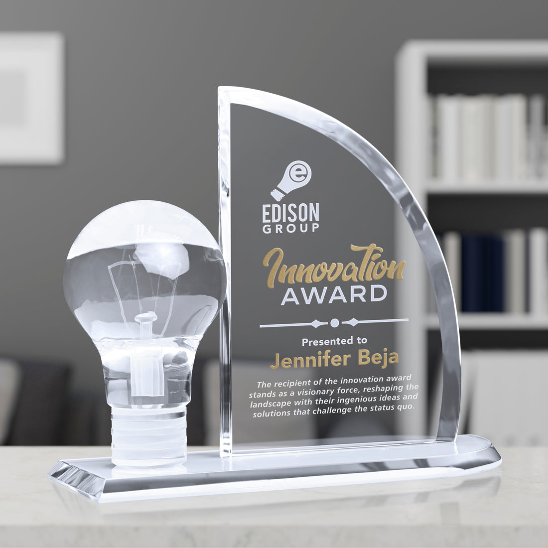 Edison Award 6-3/4"; sample personalization shown