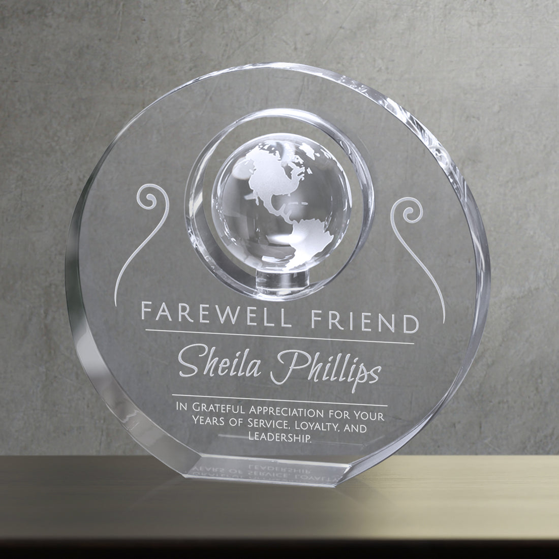 Elite Global 7"; sample personalization shown