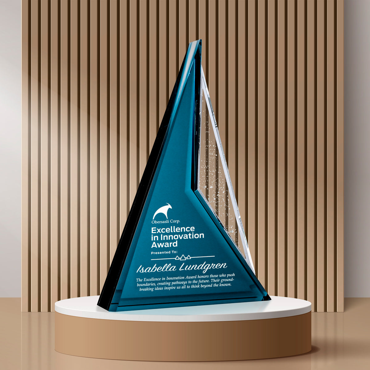 Endurance Award 11-1/2"; sample personalization shown