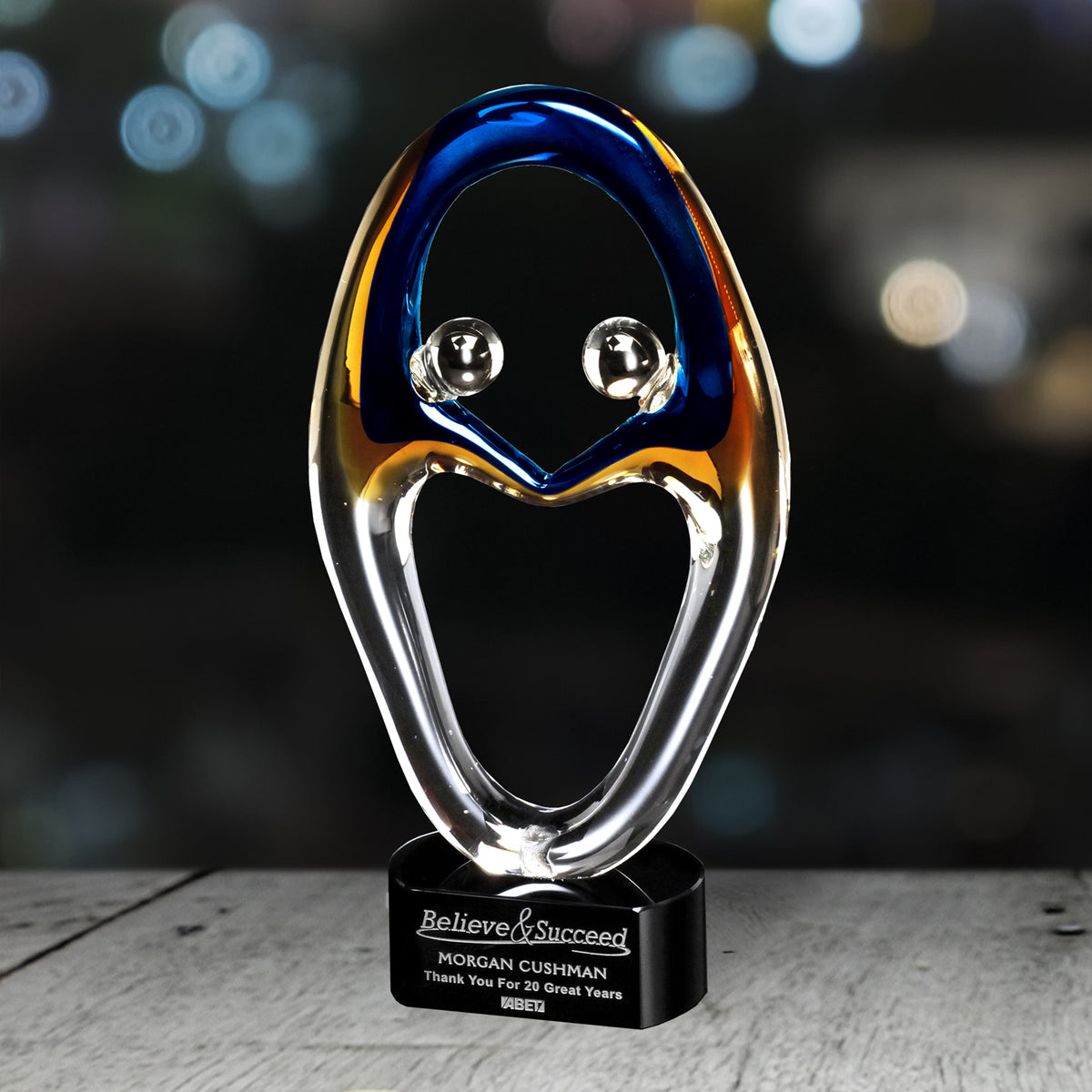 Engage Award 14"; sample personalization shown