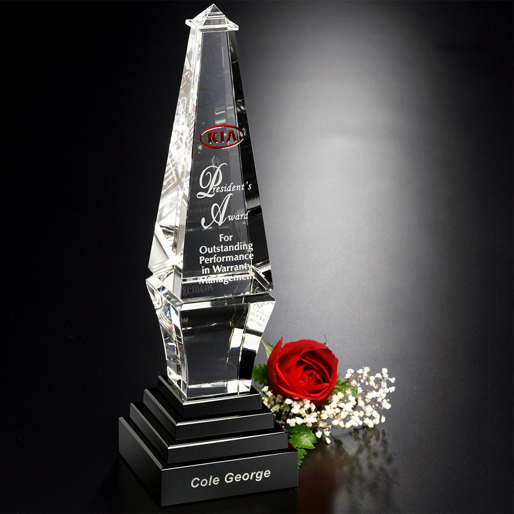 Epitome Award 12"; sample personalization shown