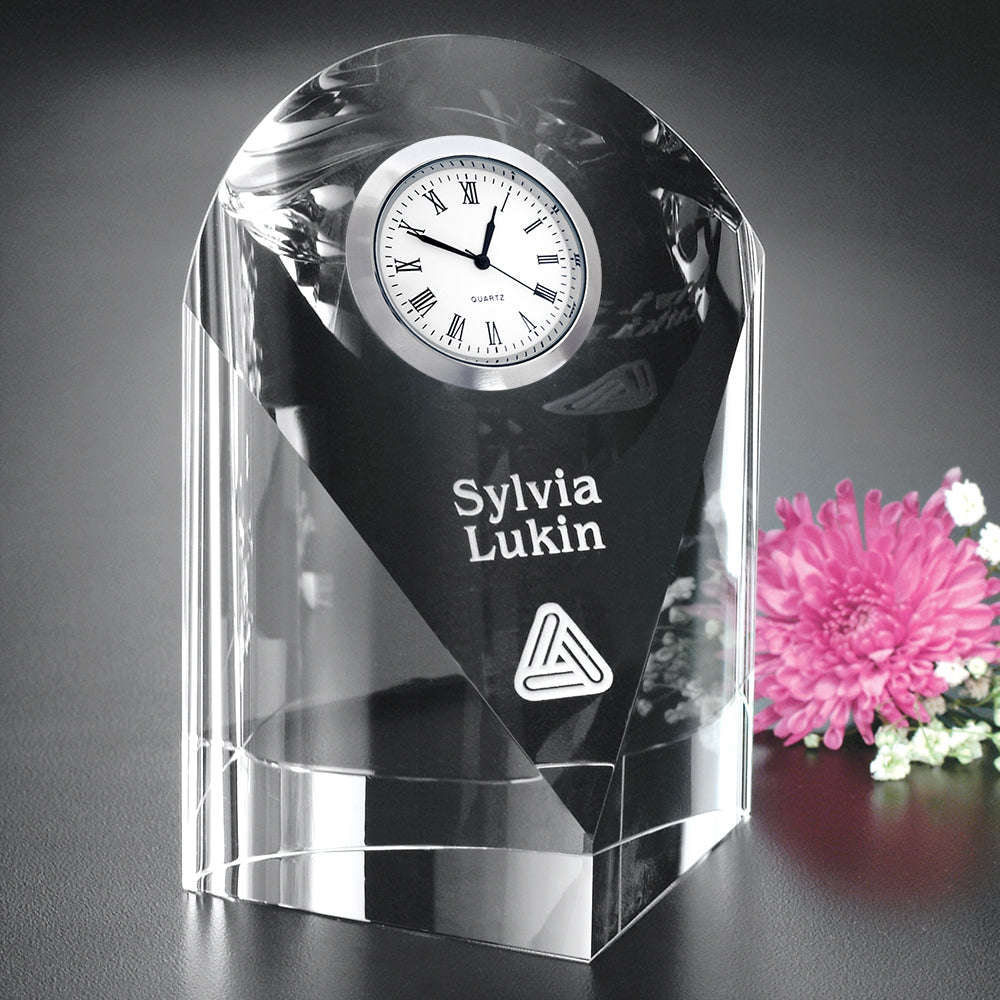Eternity Clock 5-1/2"; sample personalization shown