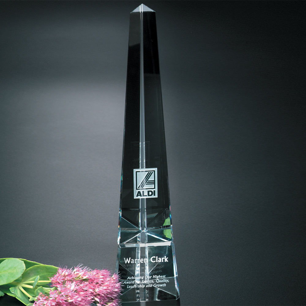 Everest Obelisk 16"; sample personalization shown