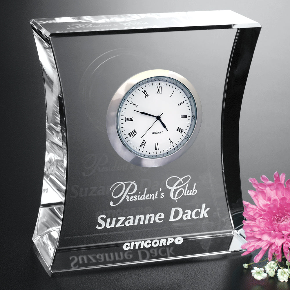 Expectation Clock 5-1/4"; sample personalization shown