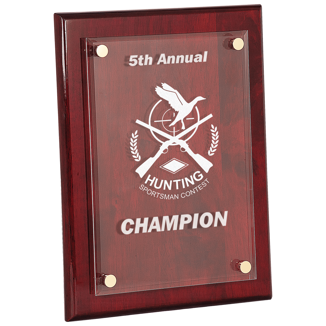 Rosewood 10 1/2" x 13" Piano Finish Floating Acrylic Plaque