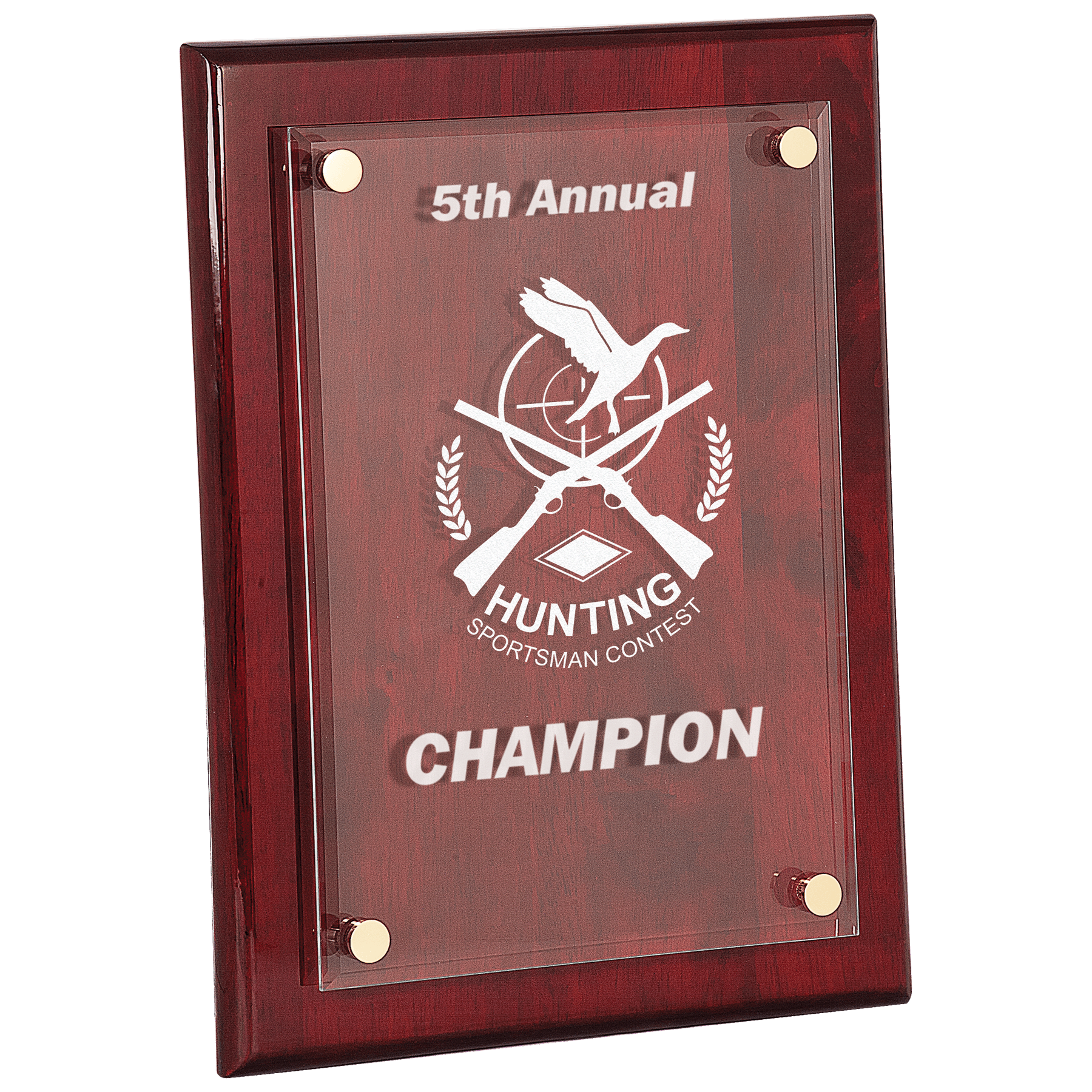 Rosewood 10 1/2" x 13" Piano Finish Floating Acrylic Plaque