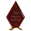 Floating Acrylic Standup Diamond Rosewood