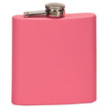 Pink 6 oz. Matte Laserable Stainless Steel Flask