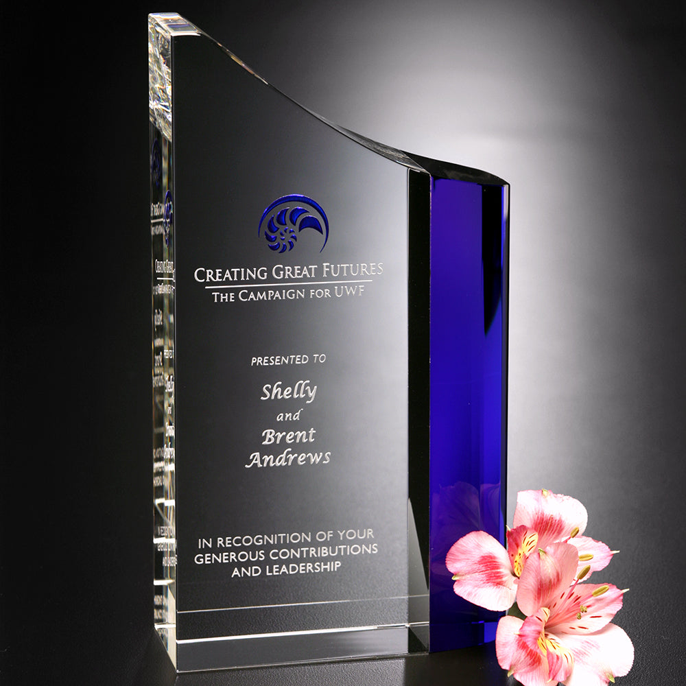 Faceted Wave 8"; sample personalization shown