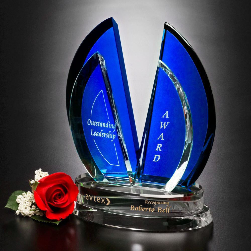 Flight Indigo Award 8"; sample personalization shown