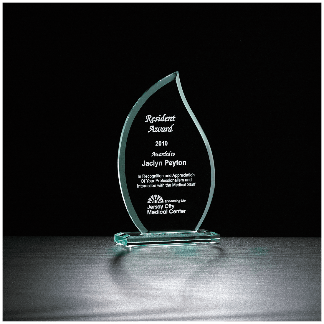 8 1/2" Flame Series Glass Award