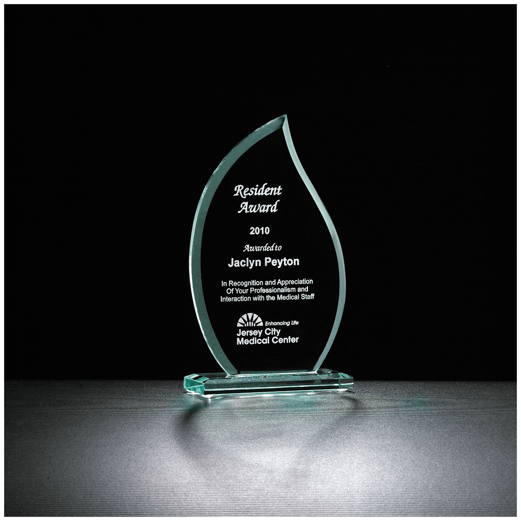 8 1/2" Flame Series Glass Award